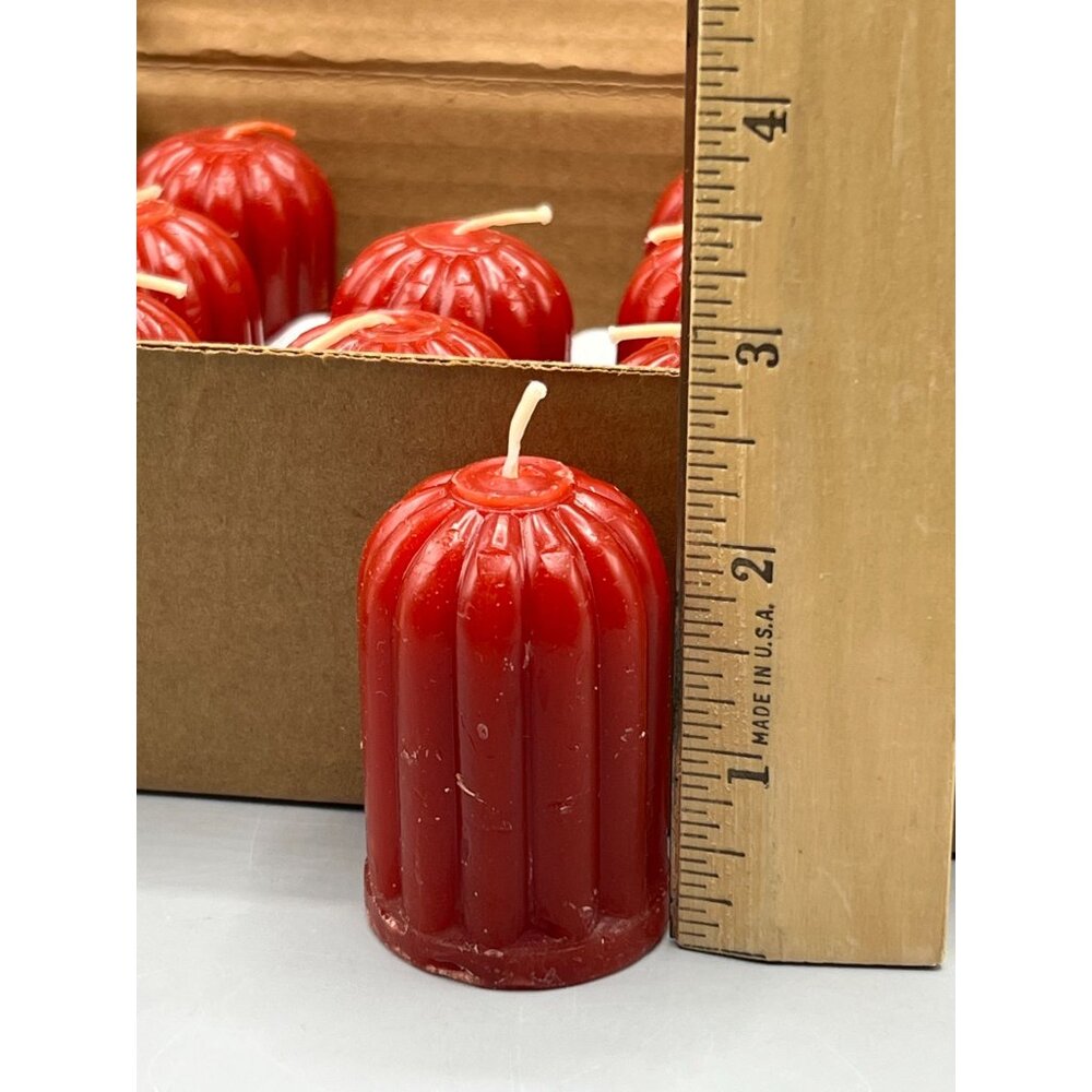 Vtg Home Interiors Votive Candles 2" Box of 12 #1121- 6 Rust Orange Baked Apple - Picture 3 of 7
